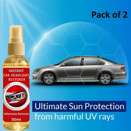 Car Headlight Cleaner & Restorer 50 ml (Pack of 2) | Removes Yellowing, Oxidation & Scratches | Restores Clarity & Shine